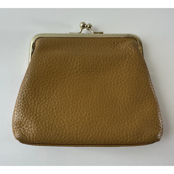 Dooney & Bourke Pebble Grain Leather Coin Purse Clutch Credit Card Slots Toffee - Picture 7 of 16